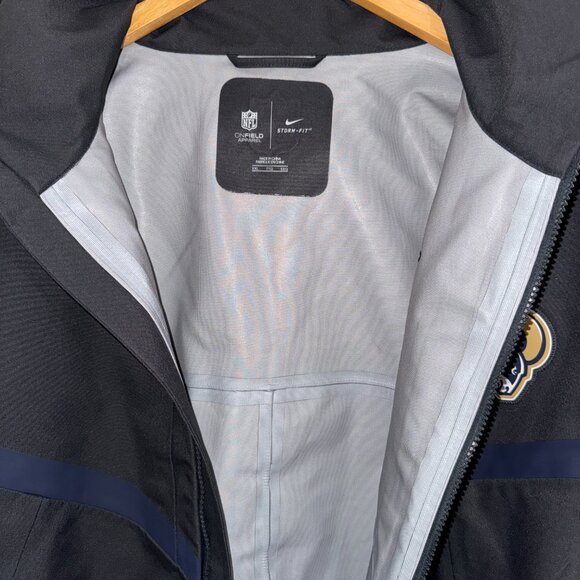 Nike NFL Los Angeles Rams Team Issue PE Storm-Fit Sideline Wind Rain Jacket 2XL - Picture 11 of 15